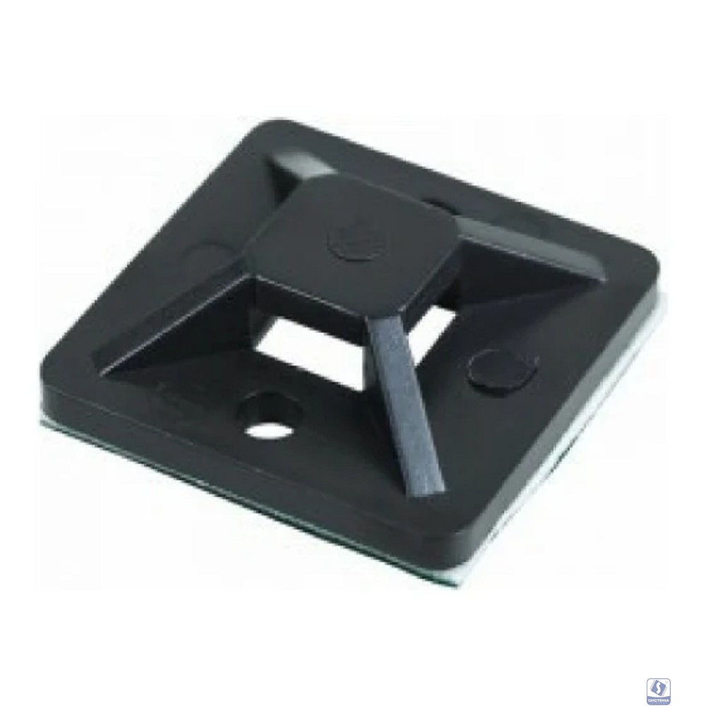 Rexant (07-2026) Площадка самоклеящаяся 25х25 мм, черная (100 шт/уп)