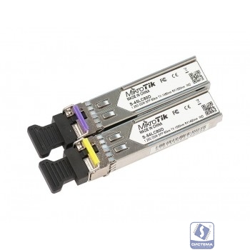 MikroTik S-4554LC80D Пара модулей S-45LC80D (1.25G SM 80km TX 1490nm/ RX 1550nm, Single LC connector)+S-54LC80D (1.25G SM 80km TX 1550nm / RX 1490nm,Single LC connector)