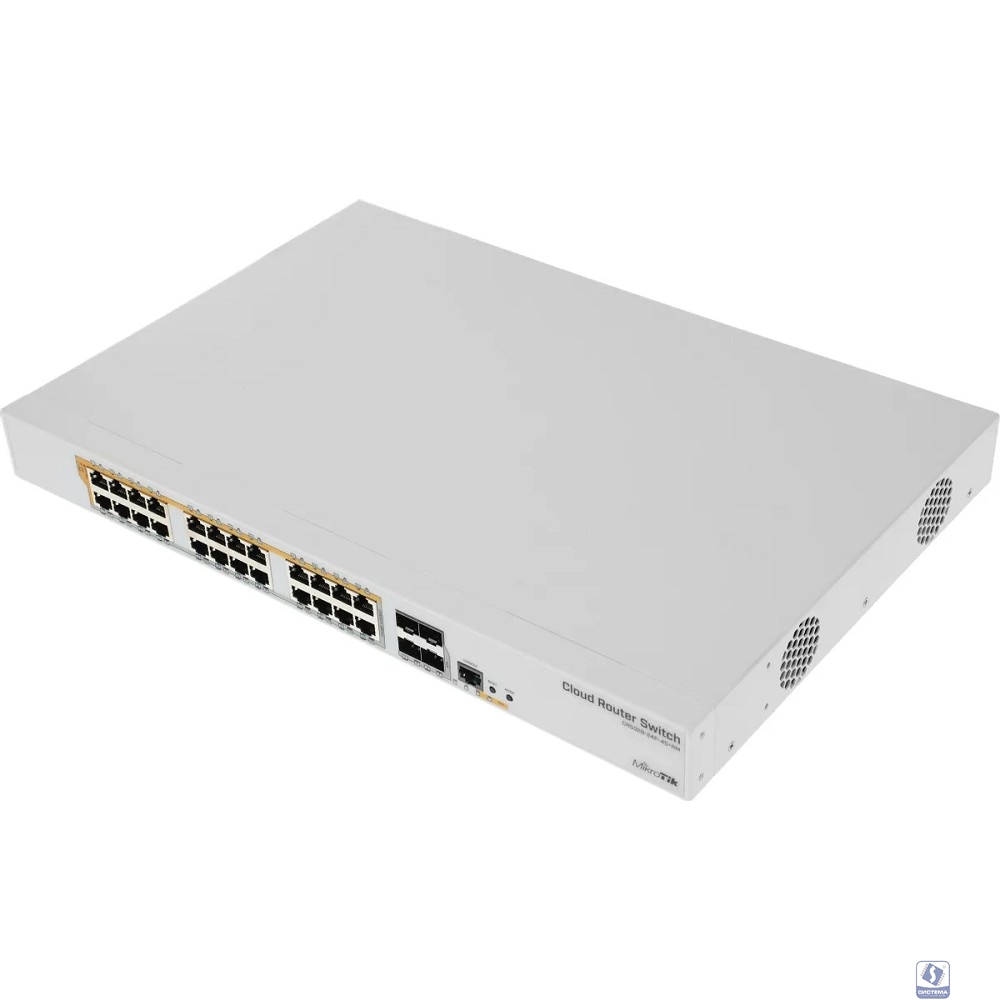 MikroTik CRS328-24P-4S+RM Коммутатор управляемый, с поддержкой PoE, 802.3af/at, 4 SFP+, 24 x 1000Mbit