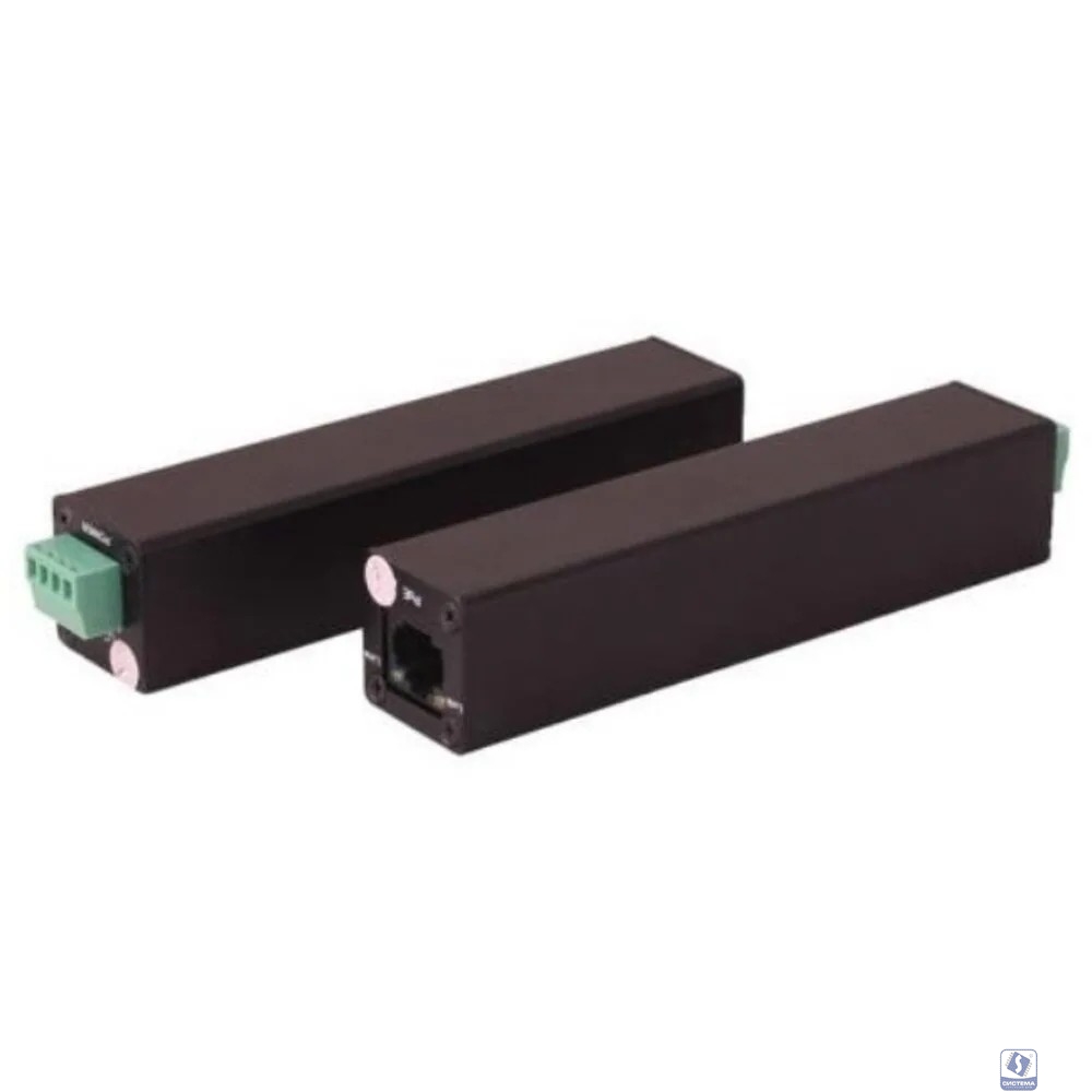 TR-IP1PoE(500m) Удлинитель PoE (VDSL) до 500м (Комплект передатчик + приемник) по коаксиальному кабелю RG59 (RG6), телефонному, силовому кабелю.