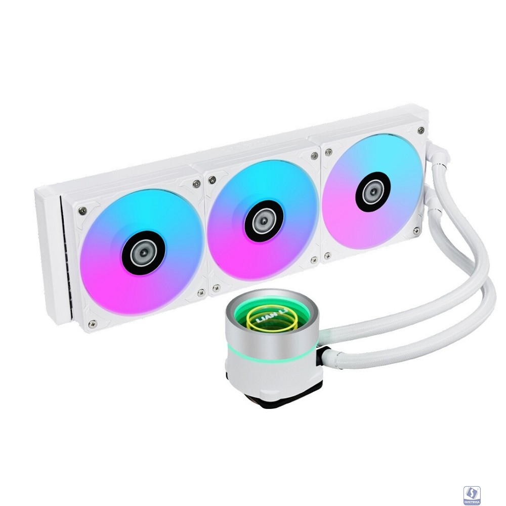 Система водяного охлаждения Lian-Li GA II Trinity 360 White ARGB Soc-AM5/AM4/1151/1200/1700 белый30dB Al+Cu Ret (G89.GA2T36W.00)