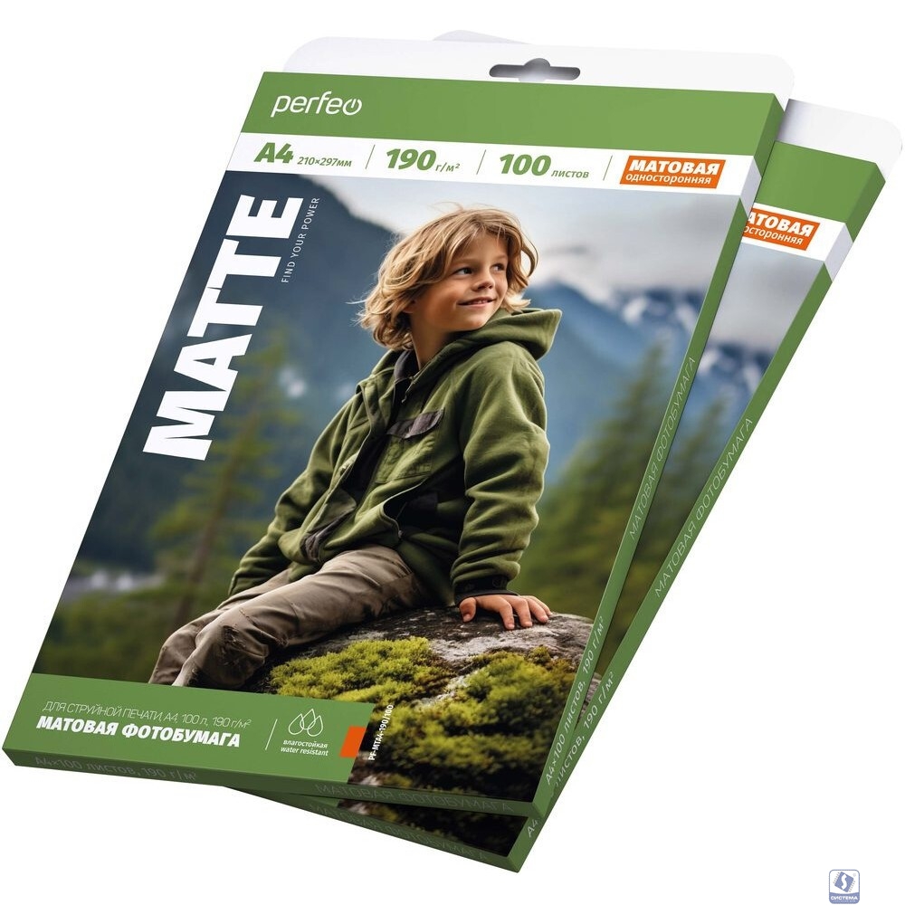Perfeo фотобумага A4 190 г/м2 матовая 100л (PF-MTA4-190/100)(M16)