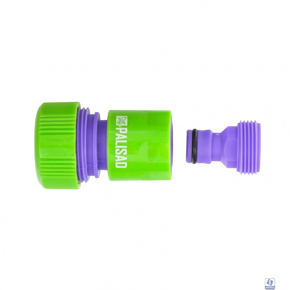 Соединитель-адаптер пластмассовый, 3/4", внешняя резьба, соединитель шланга 3/4"// Palisad [65755]