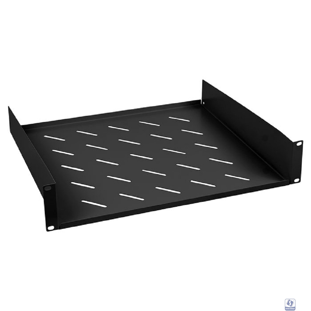 Cabeus SH-J017-2U-400-BK Полка перфорированная для шкафов 19" 2U Cabeus SH-J017-2U-400-BK черная [8629c] 