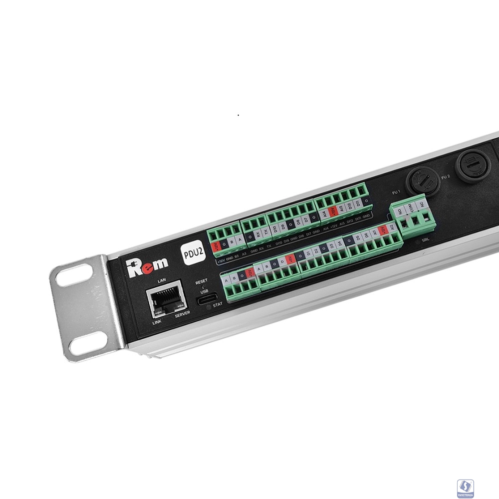 REM Верт блок розеток Rem-2MC,LINUX,мониторинг,измерение,3~16A,18S,1420мм,вх IEC309,шнур 3м
