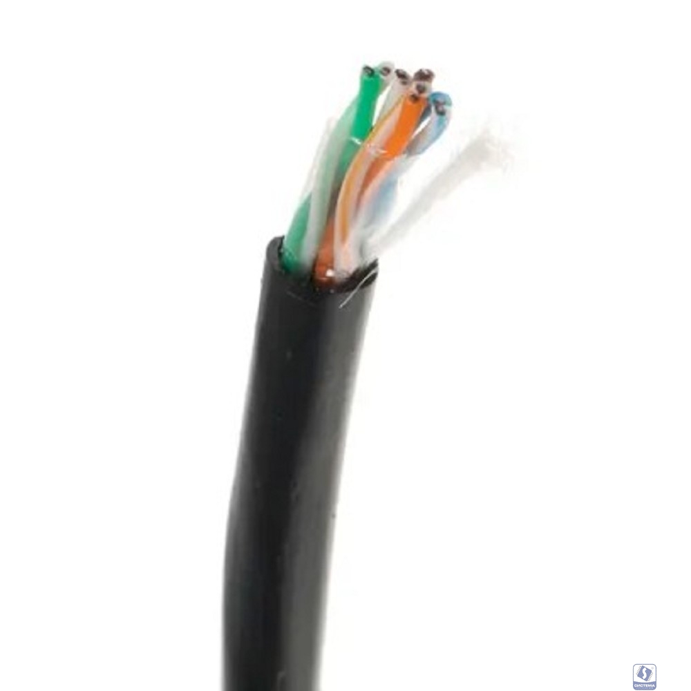 PROconnect (01-0054) Кабель витая пара U/UTP, CAT 5e, PE, 4PR, 24AWG, OUTDOOR, SOLID, черный, 305м