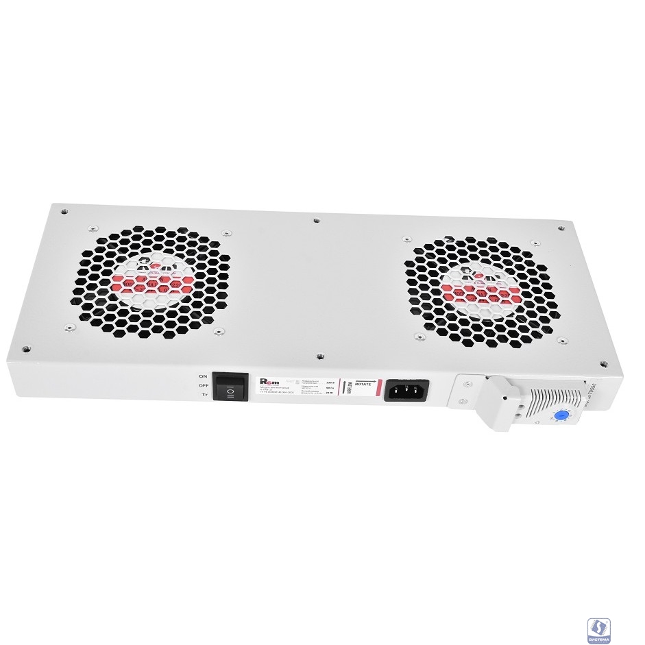 REM Модуль вентиляторный, 2 вентилятора с терморегулятором R-FAN-2T