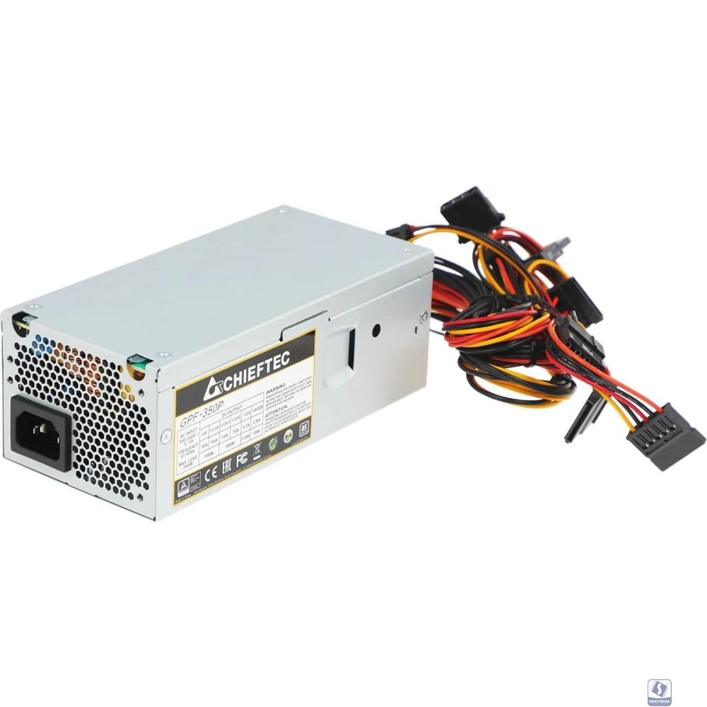 Chieftec 350W OEM GPF-350P [Smart] TFX v2.3,  A.PFC, КПД>85%, 2x SATA, 2x MOLEX, Fan 8 cm