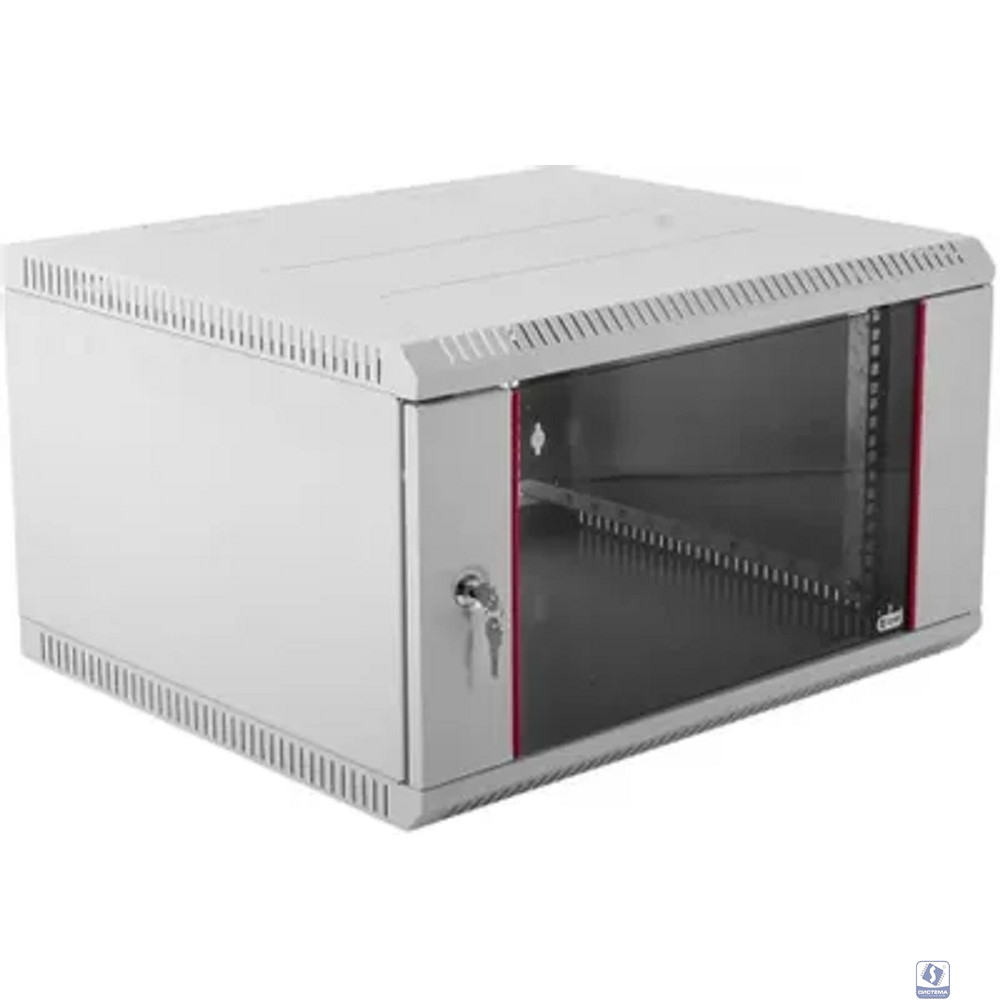 ЦМО Шкаф телекоммуникационный настенный разборный 6U (600х350) дверь стекло (ШРН-Э-6.350) (1 коробка)