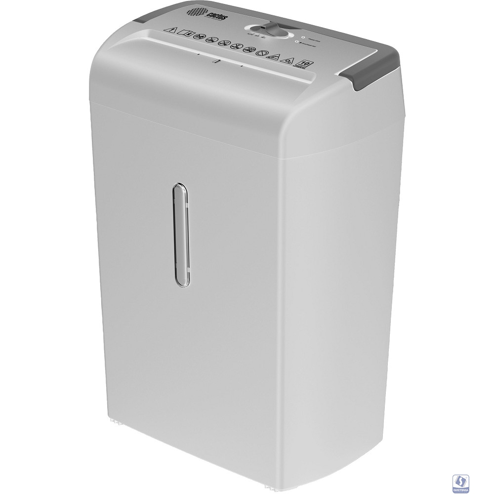 Cactus Шредер CS-SH-C5 белый (секр.P-4) фрагменты 10лист. 21лтр. скрепки скобы пл.карты 