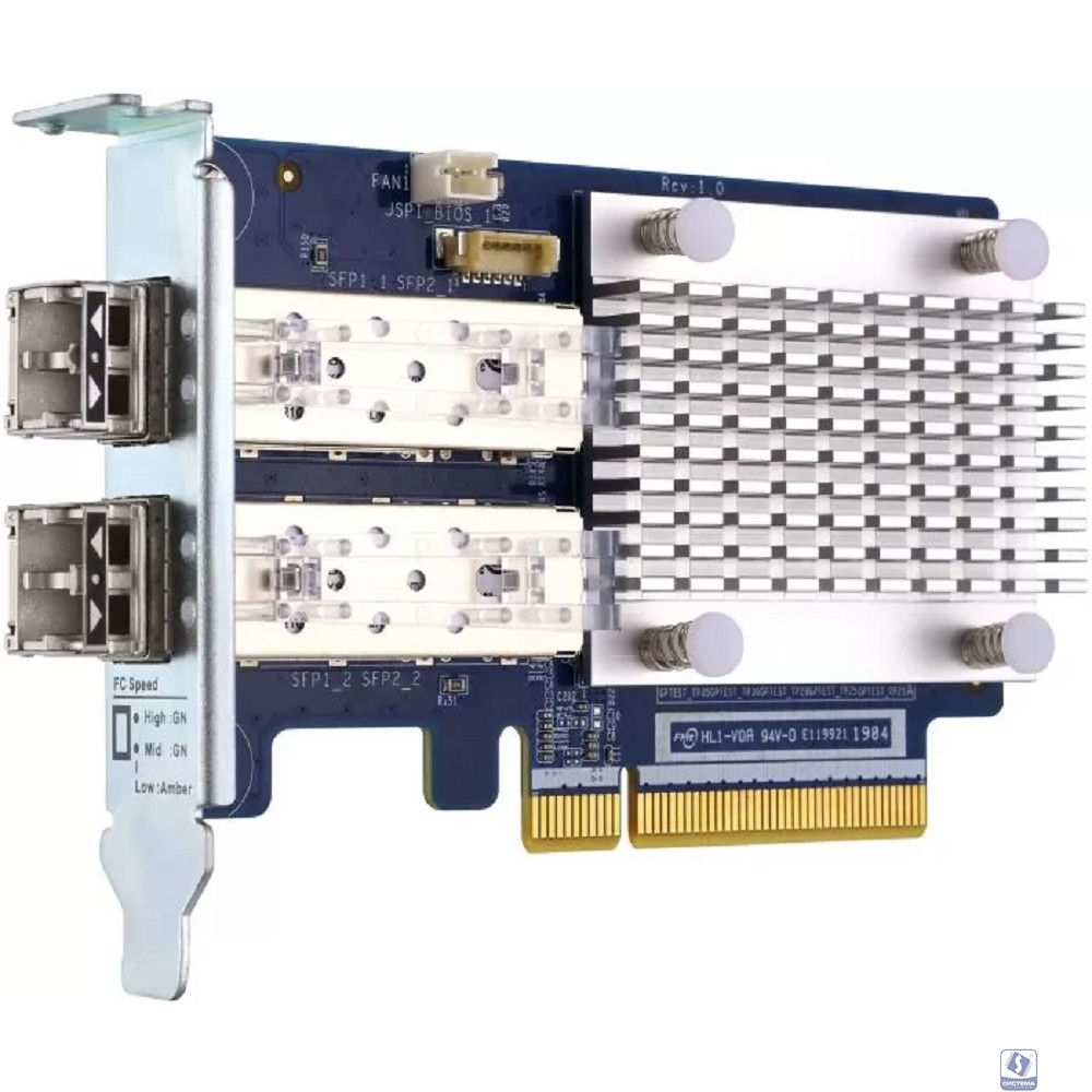 Сетевая карта/ QNAP QXP-16G2FC Dual-port Fiber Channel adapter, 2 x 16 Gb / s SFP +, PCIe Gen3 x8. For QTS OS ONLY