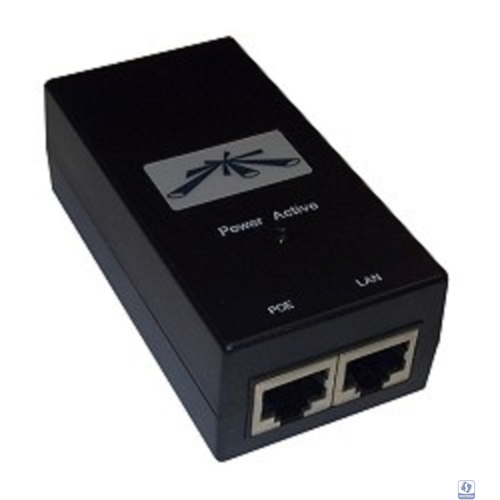 UBIQUITI POE-24-24W Блок питания с PoE, 220 VAC -> 24 VDC, 1А