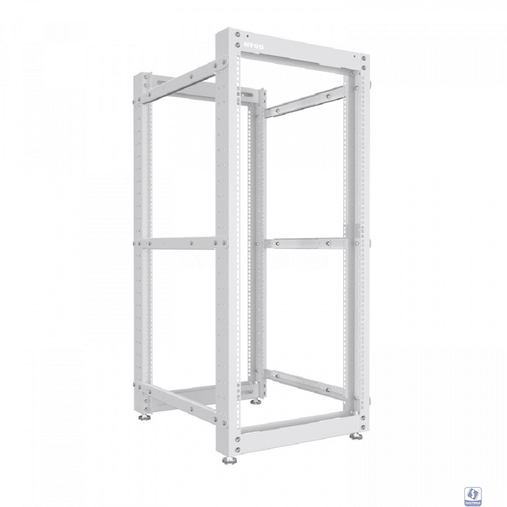 NTSS Стойка серверная NTSS OR двухрамная 24U 600-1000мм, комплект ножек, серый RAL 7035 NTSS-2POR24U/600-1000