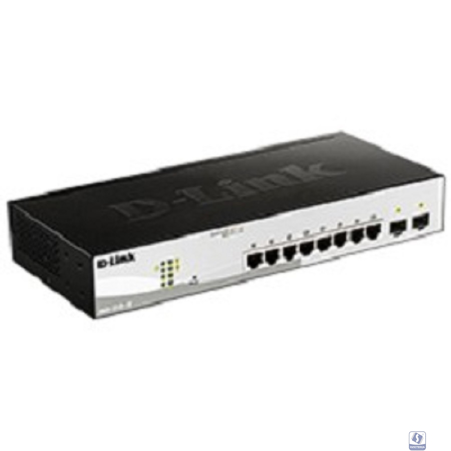 D-Link DGS-1210-10/F1A Управляемый L2 коммутатор с 8 портами 10/100/1000Base-T и 2 портами 1000Base-X SFP