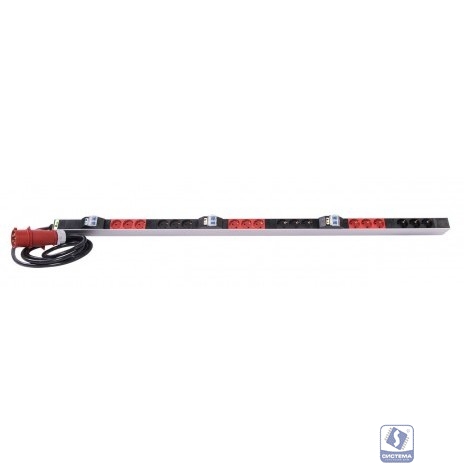 REM Верт блок розеток, мониторинг, измерение, 3 фазы 32А, авт, 18S, 1820 мм, вх IEC 309, шнур 3м R-MC8-3x32-18S-A-MI-1820-3-3PN