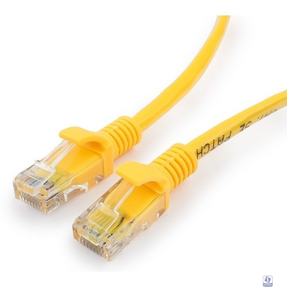Cablexpert Патч-корд медный UTP PP10-0.25M/Y кат.5, 0.25м, литой, многожильный (желтый)