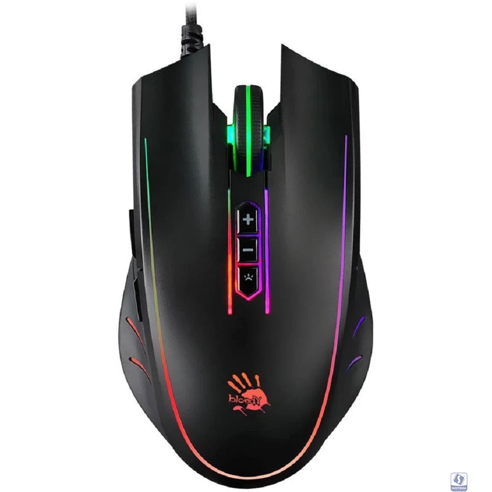 Мышь A4Tech Bloody Q81 Curve черный оптическая (6200dpi) USB (8but)