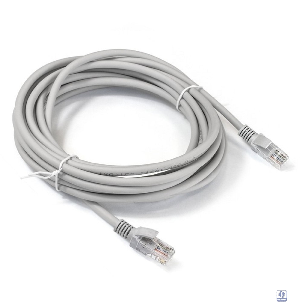 Exegate EX290422RUS Патч-корд LSZH UTP-RJ45-RJ45-5e-10M-LSZH-GY, UTP, cat.5e, 10м, серый