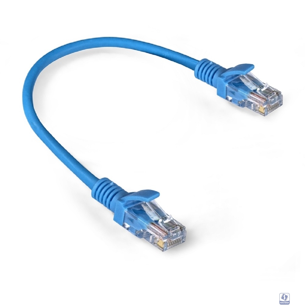 Exegate EX286371RUS Патч-корд LSZH UTP-RJ45-RJ45-5e-0,3M-LSZH-BL, UTP, cat.5e, 0.3м, синий