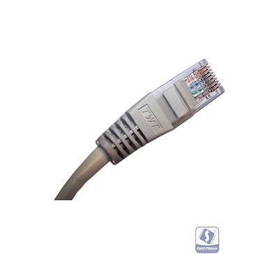 Патч-корд TWT UTP кат.5e, с заливными колпачками, 2.0 м, белый