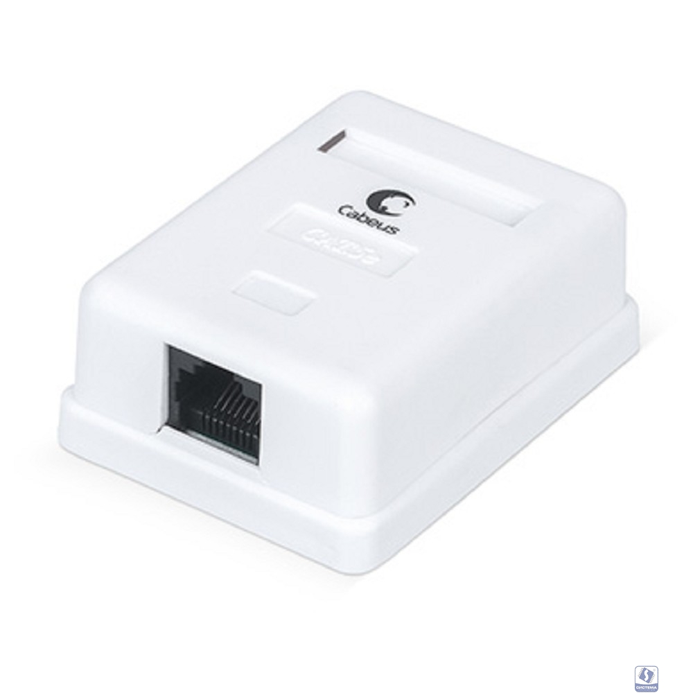 Cabeus WS-8P8C-Cat.5e-1 Розетка компьютерная RJ-45, категория 5e, одинарная, внешняя, Dual IDC 