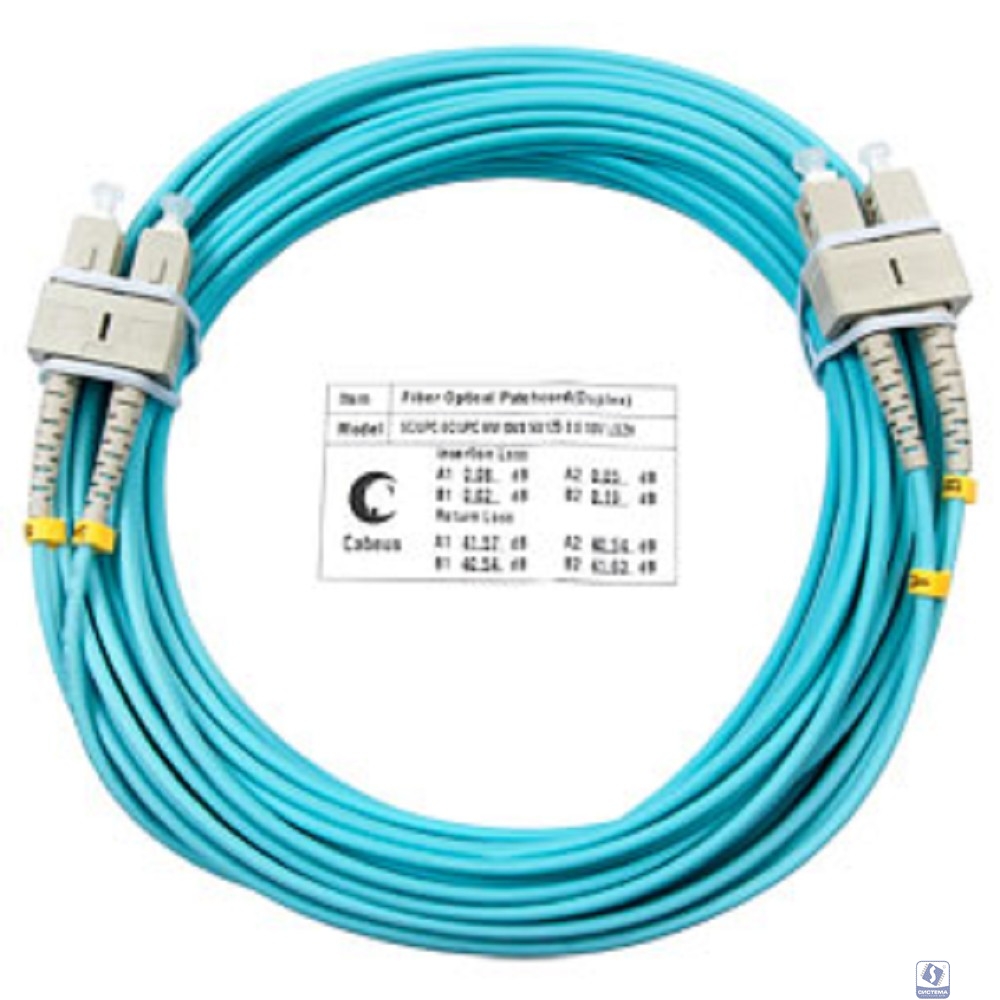 Cabeus FOP-50-SC-SC-20m Шнур оптический duplex SC-SC 50/125 mm OM3 20м LSZH