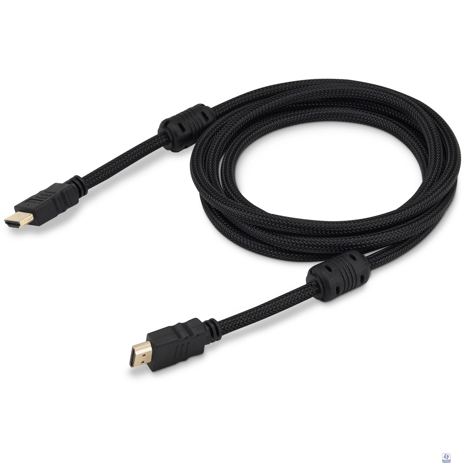 Кабель интерфейсный Buro HDMI-V1.4-2MC HDMI (m) - HDMI (m), ver 1.4, 2м, GOLD, ф/фильтр, черный