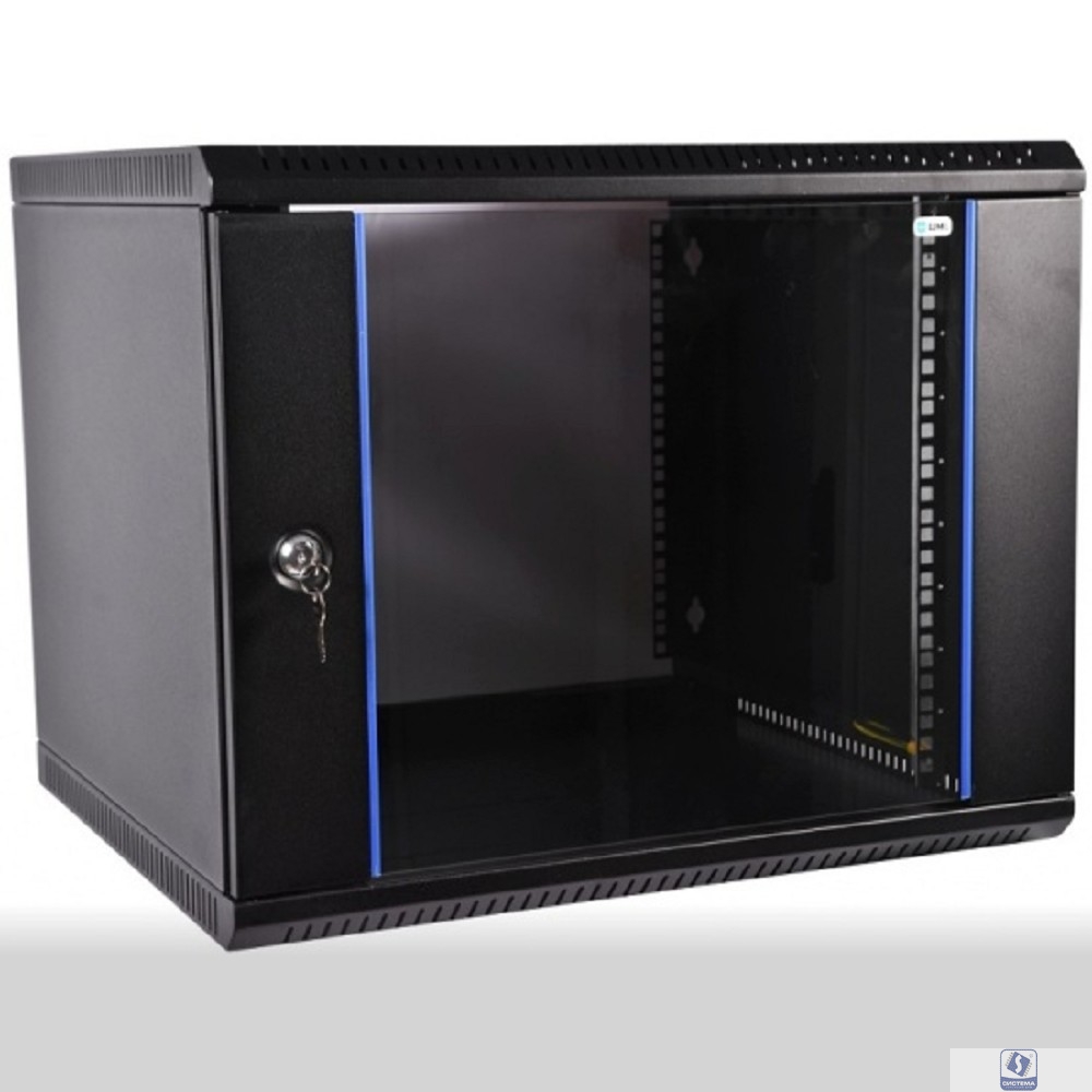 ЦМО Шкаф телекоммуникационный настенный разборный ЭКОНОМ 15U (600 x 650) дверь металл, цвет черный (ШРН-Э-15.650.1-9005)