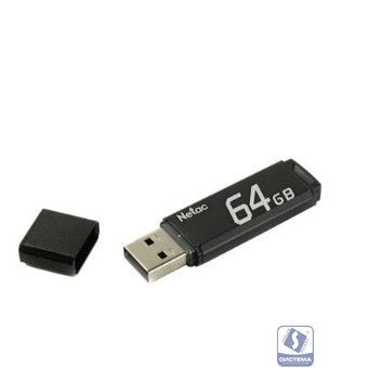 Netac USB Drive 64GB U351 USB2.0, retail version [NT03U351N-064G-20BK]