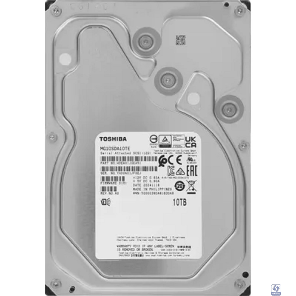 Жесткий диск Toshiba SAS 3.0 10TB MG10SDA10TE Server (7200rpm) 512Mb 3.5"