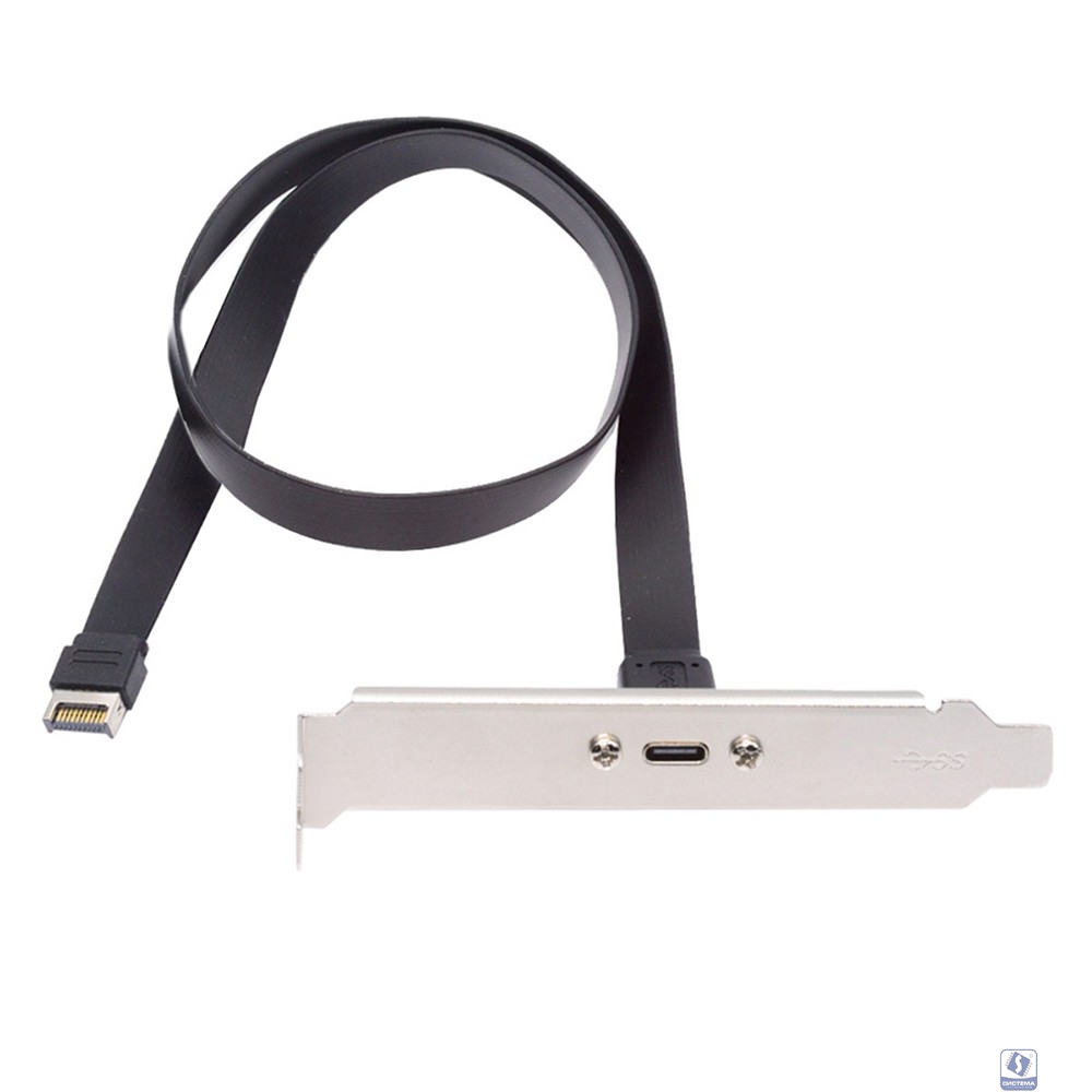 ORIENT C082E-20 Планка портов в корпус 1xUSB Type-C, USB3.2 Gen2x2, кабель Type-E 20Gbps, длина 30см, oem (33413)