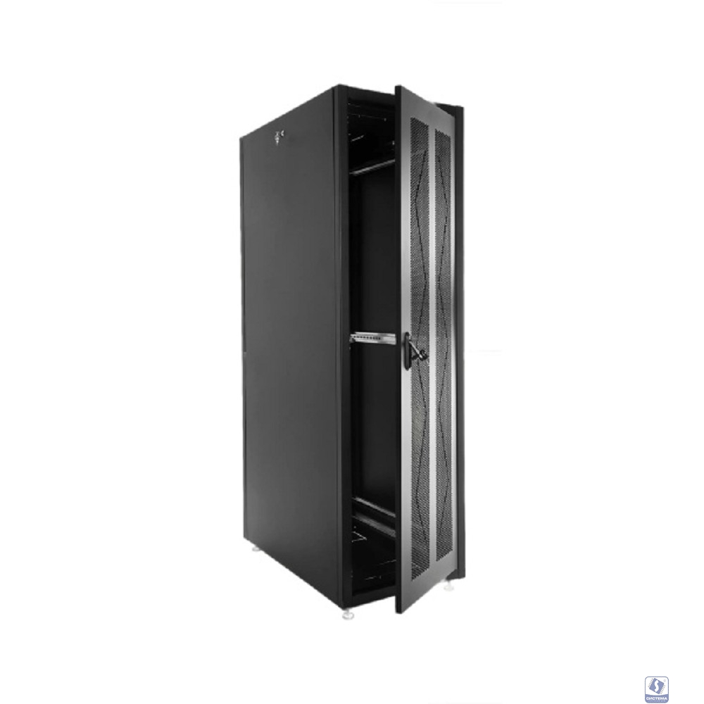 ЦМО Шкаф телекоммуникационный напольный ЭКОНОМ 48U (800 x 1000) дверь перфорированная 2 шт., цвет черный [ШТК-Э-48.8.10-44АА-9005]