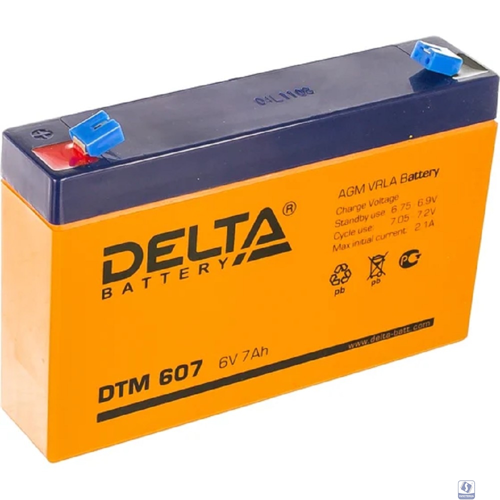 Delta DTM 607 (7 А\ч, 6В) свинцово- кислотный аккумулятор  