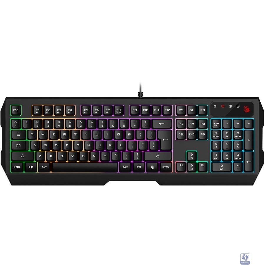 Клавиатура A4Tech Bloody B135N черный USB Multimedia for gamer LED (B135N)