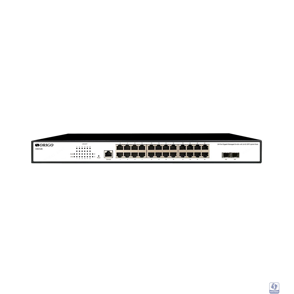 ORIGO OS3126/A1A Управляемый L2 коммутатор 24x1000Base-T, 2x1000Base-X SFP