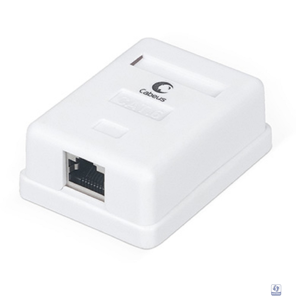 CABEUS WS-8P8C-CAT.6-SH-1 РОЗЕТКА КОМПЬЮТЕРНАЯ RJ-45(8P8C), КАТЕГОРИЯ 6, ЭКРАНИРОВАННАЯ, ОДИНАРНАЯ, ВНЕШНЯЯ, DUAL IDC