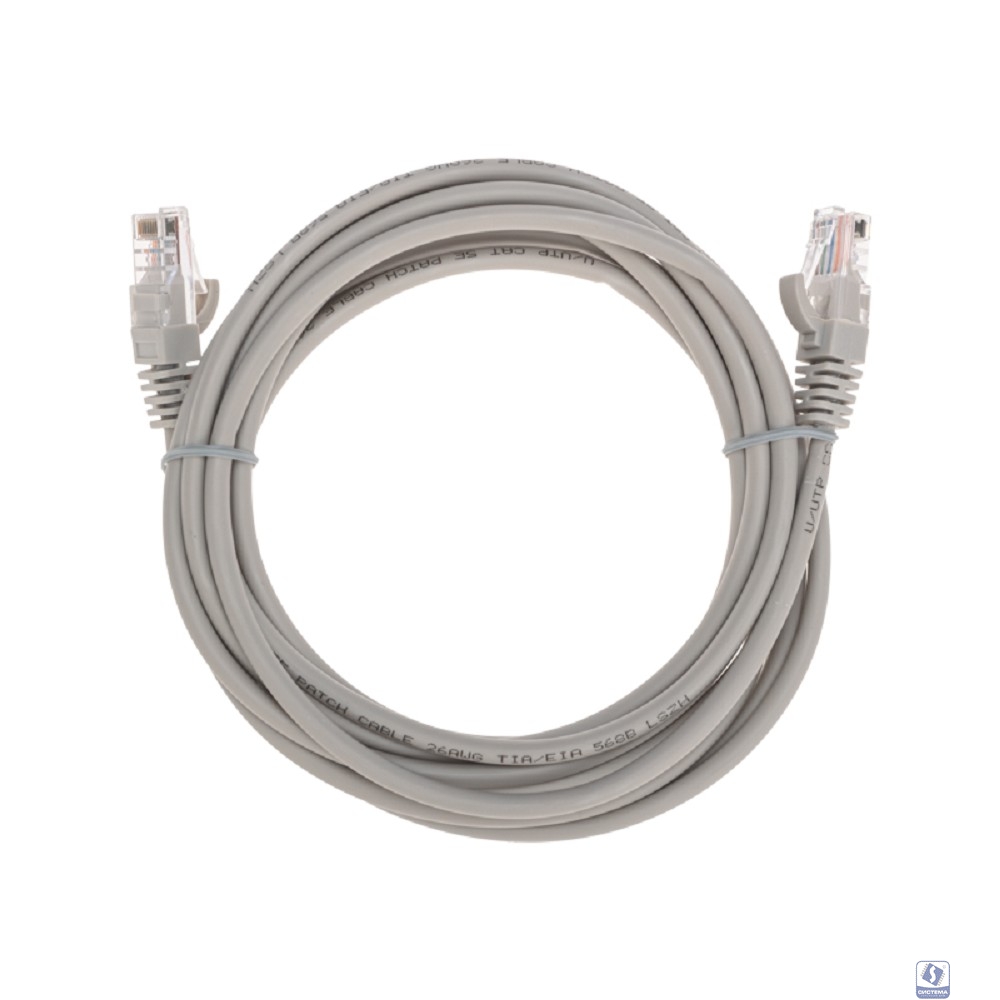 Rexant (02-0100-3) Патч-корд U/UTP, CAT 5e, RJ45-RJ45, 26AWG, LSZH, серый, 3м
