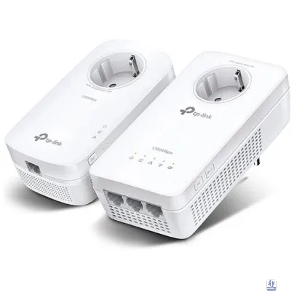 TP-Link TL-WPA8631P KIT AV1300 Комплект двухдиапазонных гигабитных Powerline-адаптеров с Wi-Fi и встроенной розеткой
