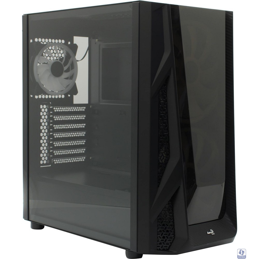 MidiTower AeroCool NightHawk Duo-G-BK-v1, без б/п 4710562752458