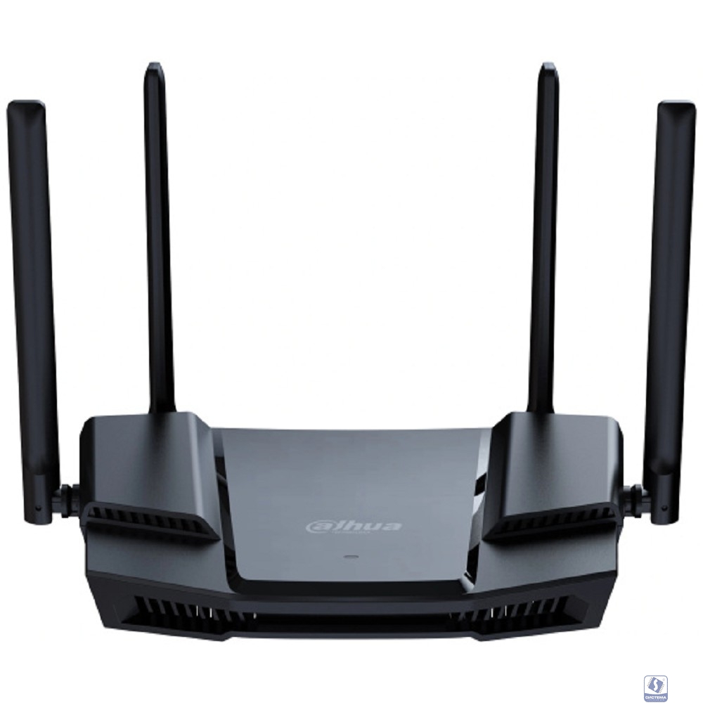 DAHUA DH-AX18 Беспроводной роутер 1x10/100/1000Мбит/с WAN; 3x10/100/1000Мбит/с LAN; 2.4ГГц: 802.11 b/g/n/ax 574Мбит/с; 5 ГГц: 802.11 a/n/a/ac/ax 1201Мбит/с