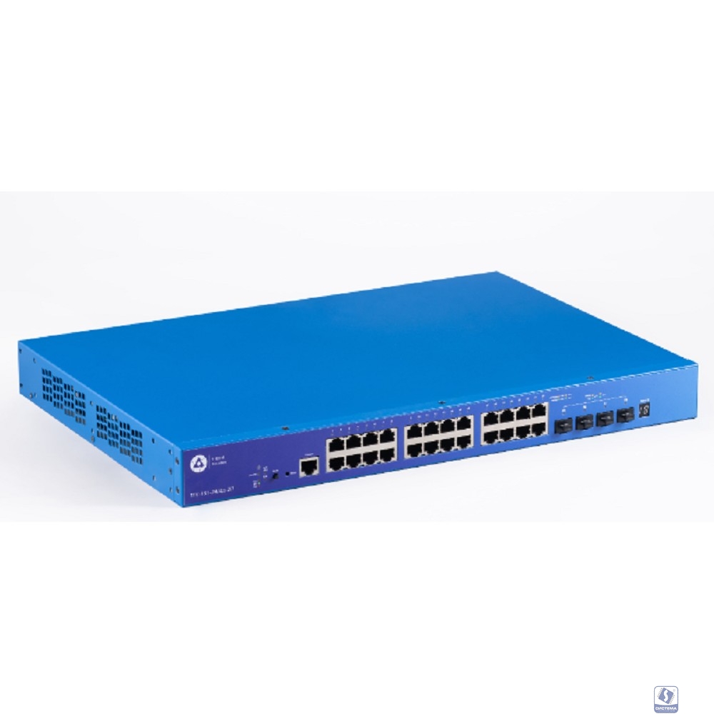 Т-КОМ ТГК-151-24/4д-2П Настраиваемый L2+ стекируемый коммутатор с 24 портами 10/100/1000Base-T и 4 портами 10GBase-X SFP+ (24 порта PoE 802.3af/at, PoE-бюджет 370 Вт), тип – «POE-2»