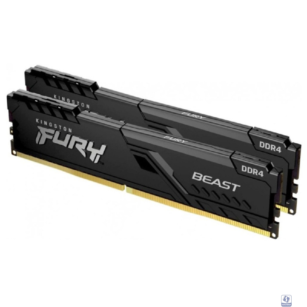 Kingston 32GB 3200MT/s DDR4 CL16 DIMM (Kit of 2) 1Gx8 FURY Beast Black KF432C16BB1K2/32WP (Select Regions ONLY)