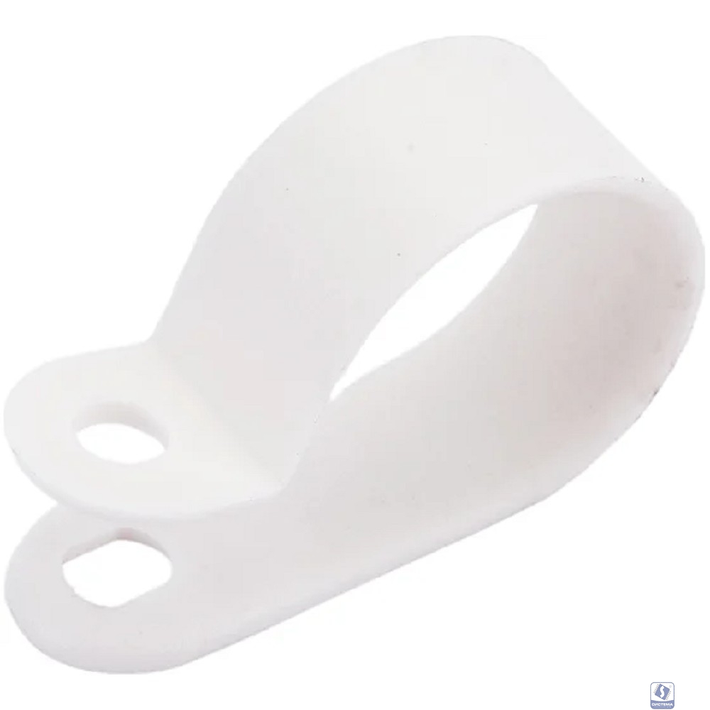 Rexant (07-4420) Скоба под винт 20мм, белая (50 шт/уп)