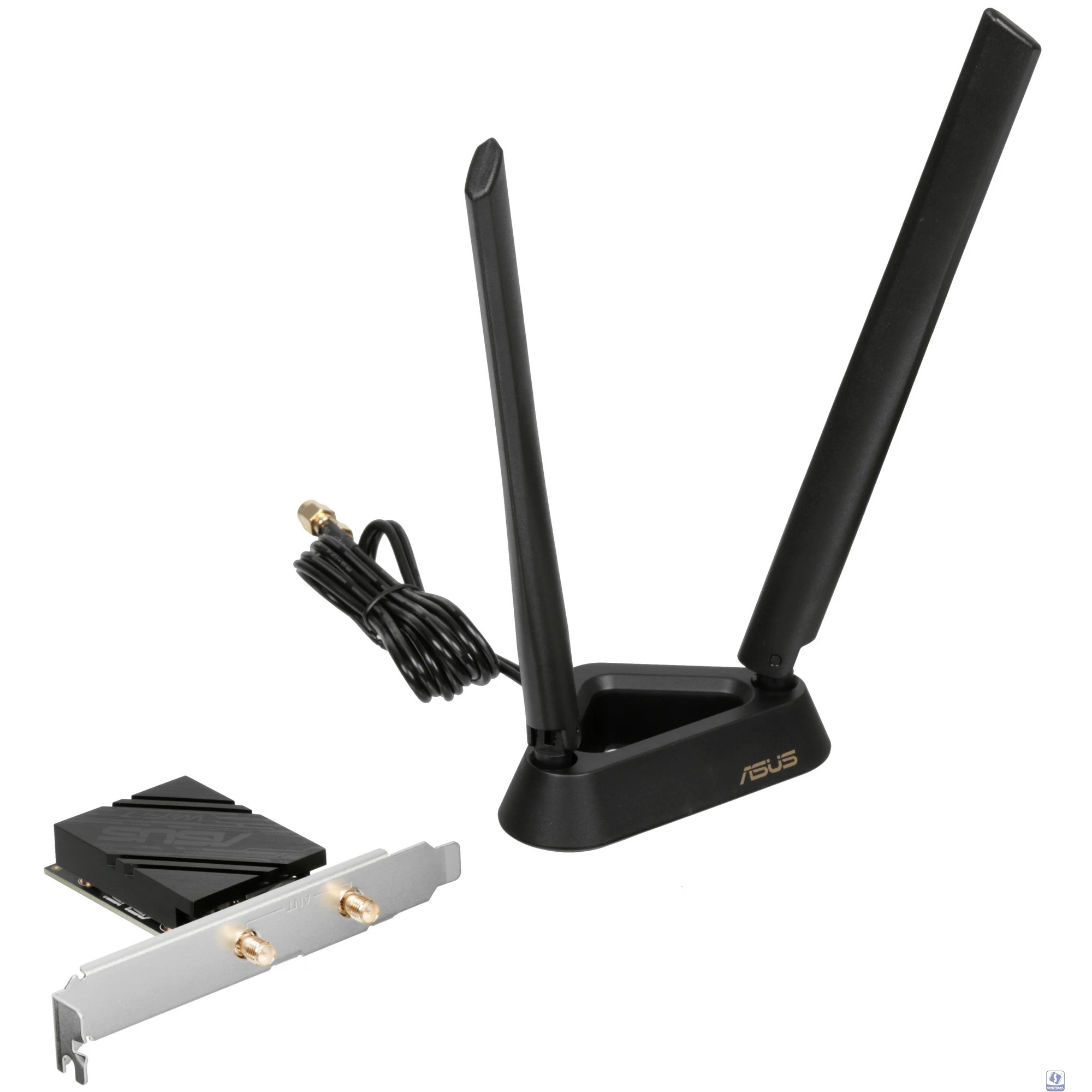 ASUS PCE-BE92BT Беспроводной трехдиапазонный PCI Express адаптер BE9400 + Bluetooth 5.4, внешняя антенна, Wi-Fi 7 (be)