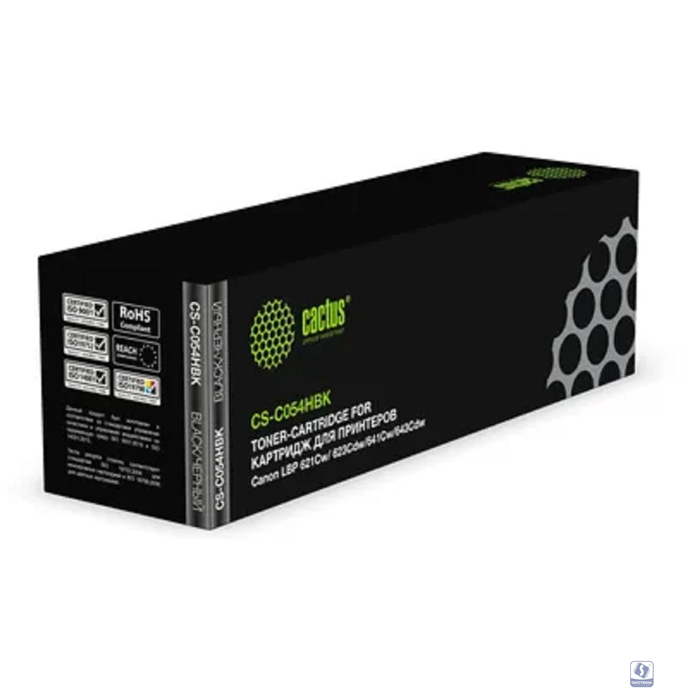 Cactus  Cartridge 054HBK Картридж для Canon i-Sensys LBP-620/621/623/640/MF-640/641/642/643/644/645 (3100k) черный