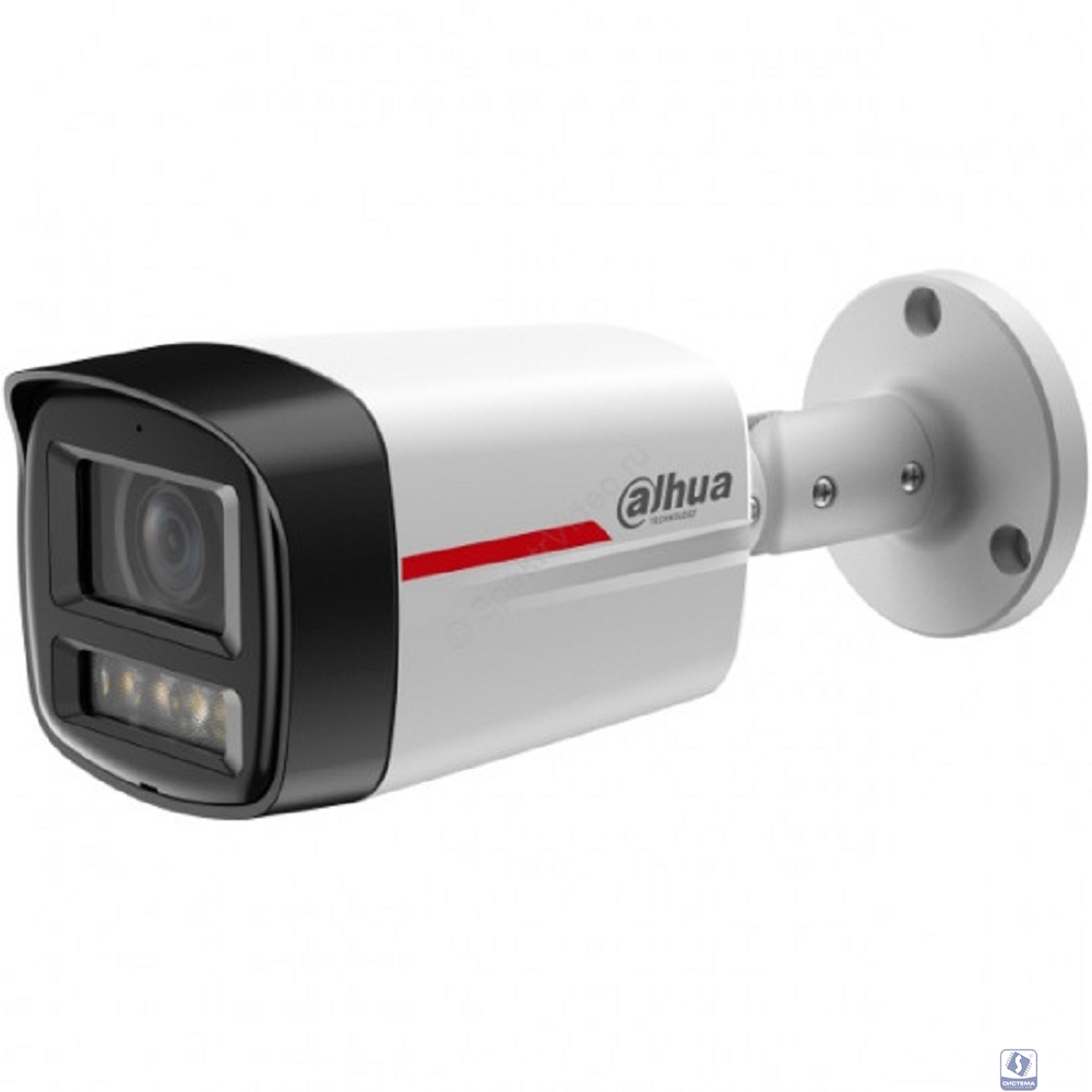 DAHUA DH-IPC-HFW2849TLP-S-LED-0280B-PRO Уличная цилиндрическая IP-видеокамера WizColor 8Мп, 1/1,8” CMOS, объектив 2.8мм, видеоаналитика, микрофон, LED 50м, IP67, металл