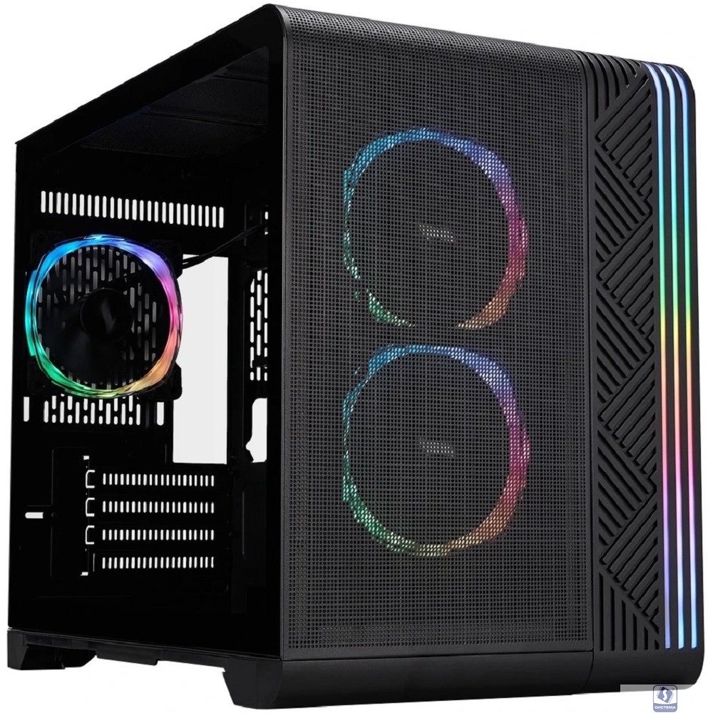 1STPLAYER VT6 ARGB Black / mATX / 3x120mm ARGB fans / VT6-BK-3FS7