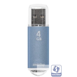 Smartbuy USB Drive 4GB V-Cut Blue (SB4GBVC-B)