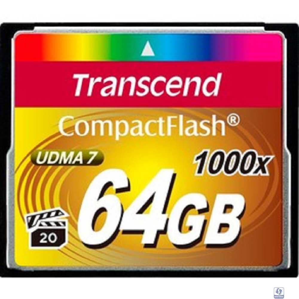 Compact Flash 64Gb Transcend, High Speed (TS64GCF1000) 1000-x