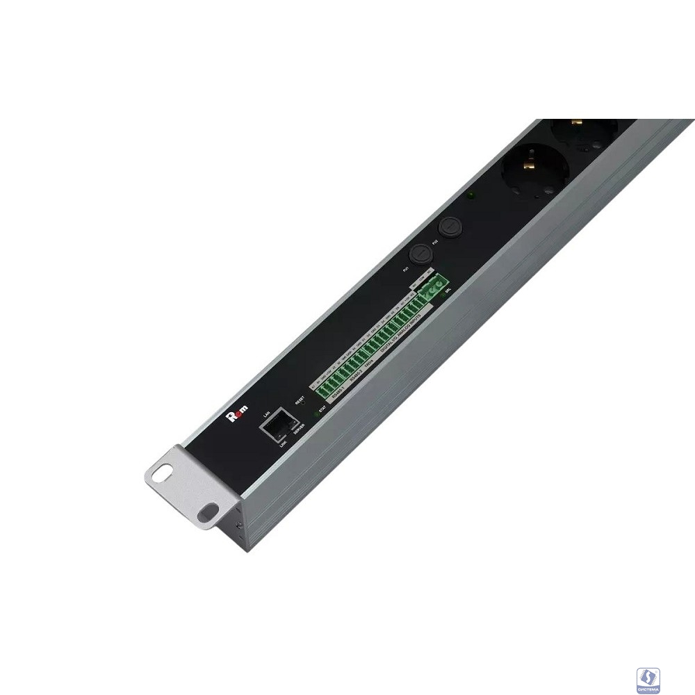 REM Гор блок розеток Rem 2MC, Linux, мониторинг, измерение, управление 2*С19, 32 А, алюм.,19', колодка